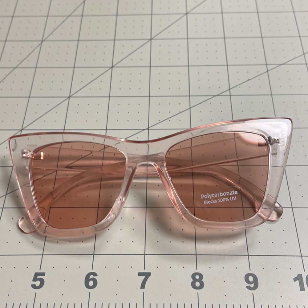 Clear Cateye Plastic Sunglass